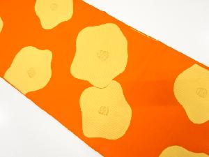 椿模様織り出し　袋帯